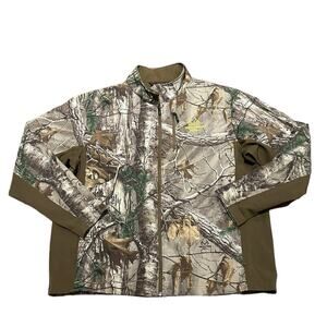 RealTree Scent Factor Mens XXL Camo Full Zip Fleece Lined Jacket
